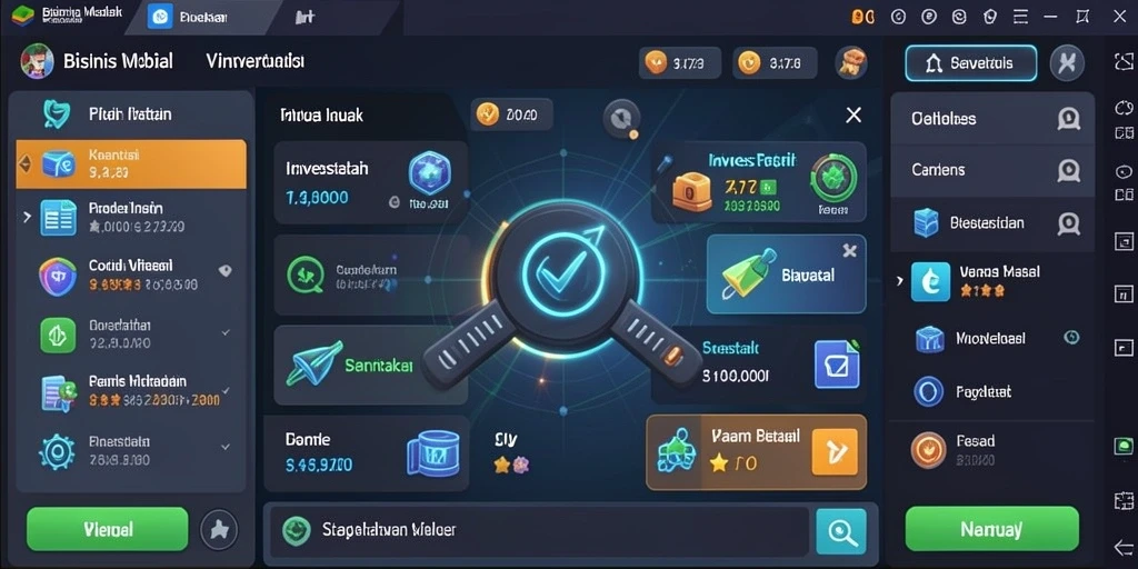 Screenshot fitur interaksi dalam permainan.